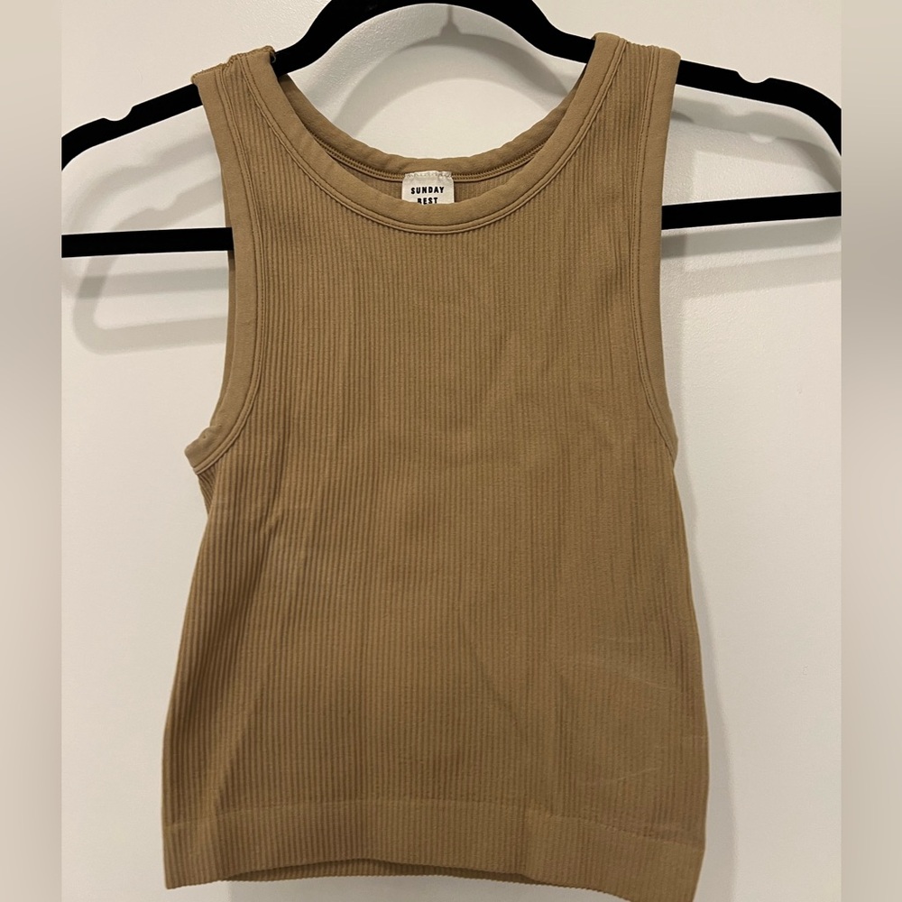 Sunday Best Women's Rib Scoop Neck Sleeveless Tank